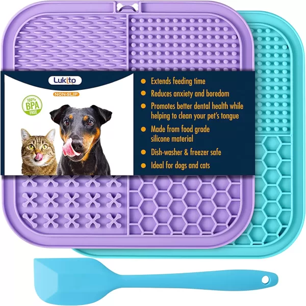 Licking Mat for Dogs & Cats 2 Pack