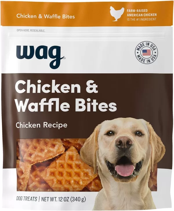 Wag Dog Treats Chicken and Waffle Bites