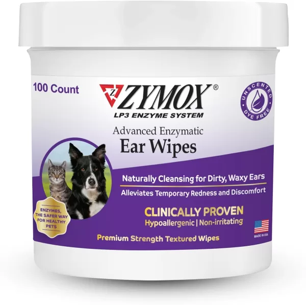 Zymox Advanced Enzymatic Ear Wipes for Dogs