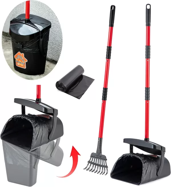 Pooper Scooper Large Swivel Bin & Rake for Dogs