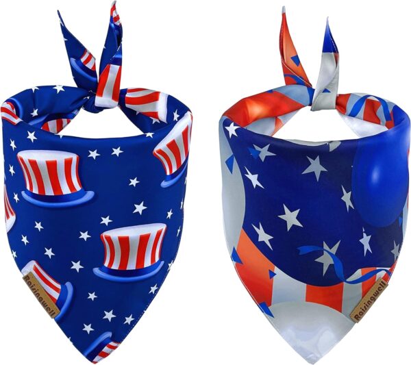 4th of July Dog Bandanas 2 Pack