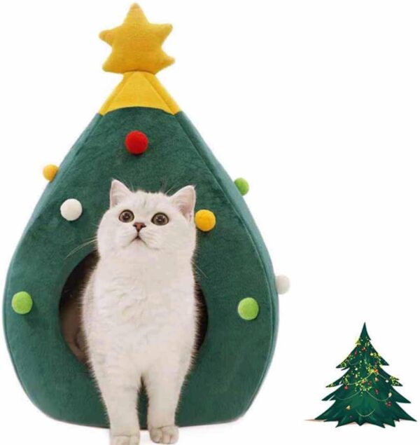 Christmas Tree Cat Bed