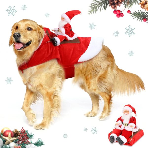 Dog Christmas Costume Santa Claus