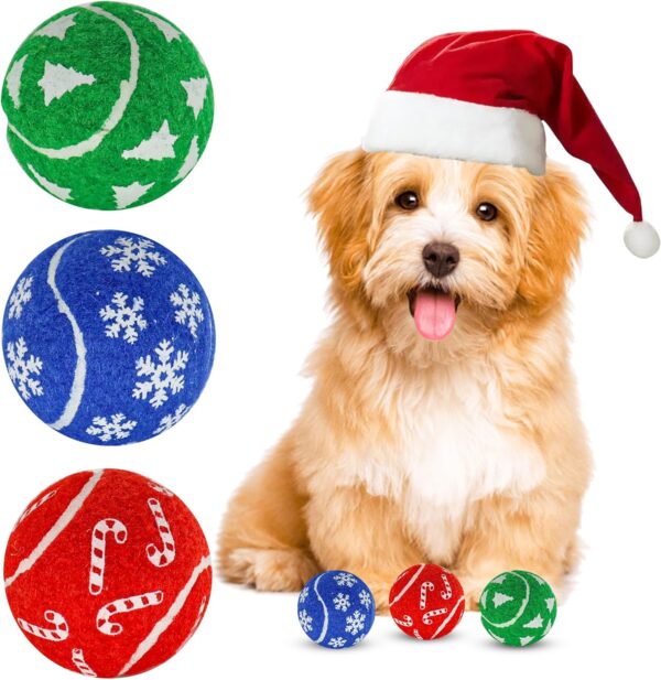 Christmas Tennis Balls for Dogs