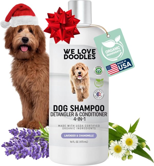 Organic Dog Shampoo and Conditioner & Detangler